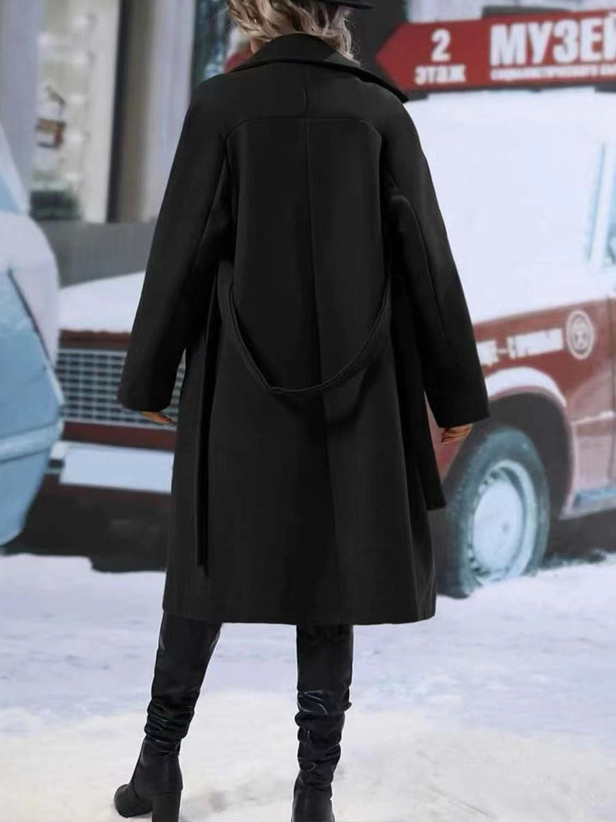 Abrigo Largo Elegante Mujer - Diseño Sofisticado con Cinturón - Invierno 2025