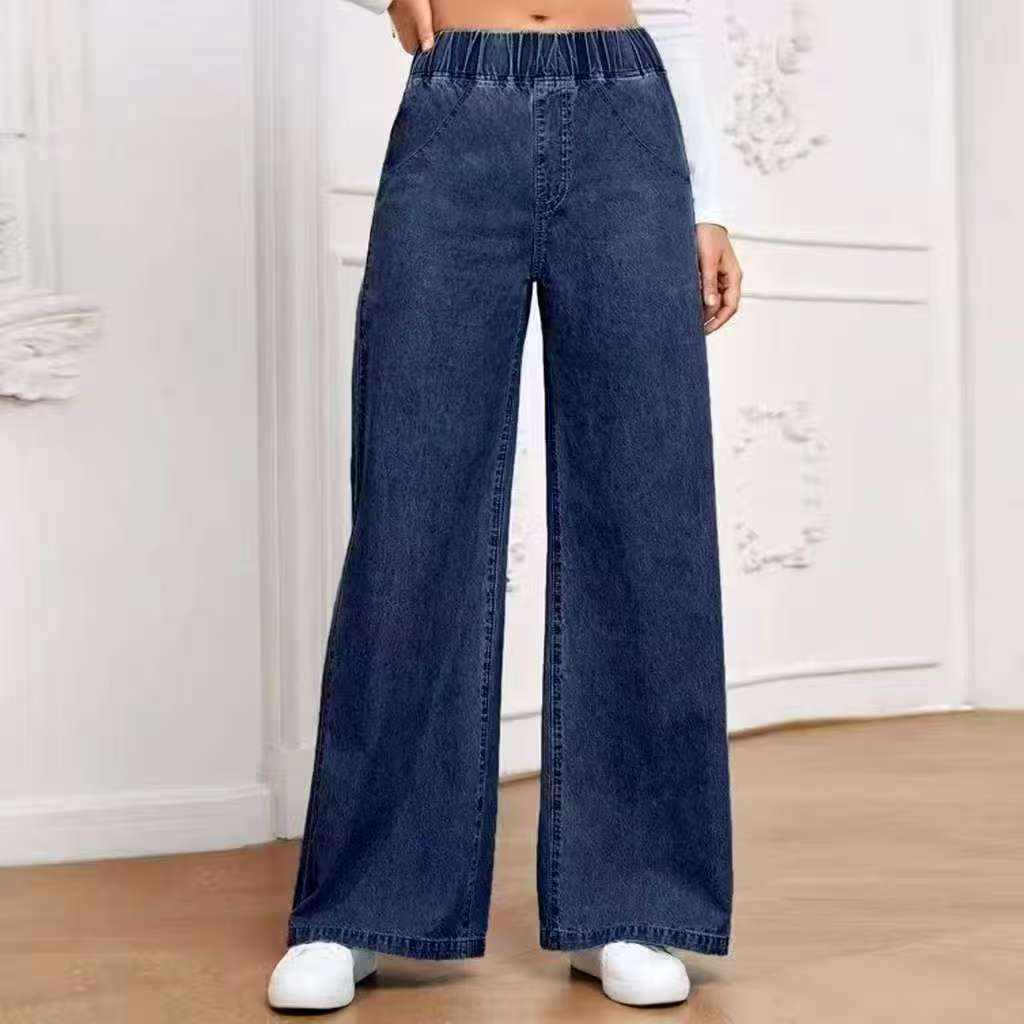 Jeans Palazzo de Tiro Alto