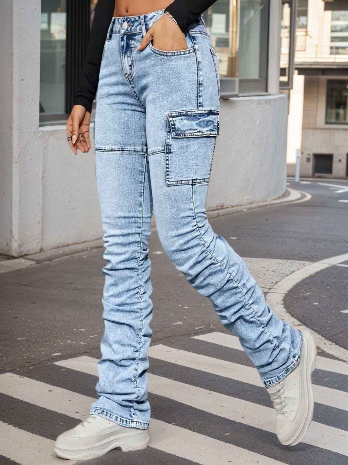 Jeans mujer tiro alto