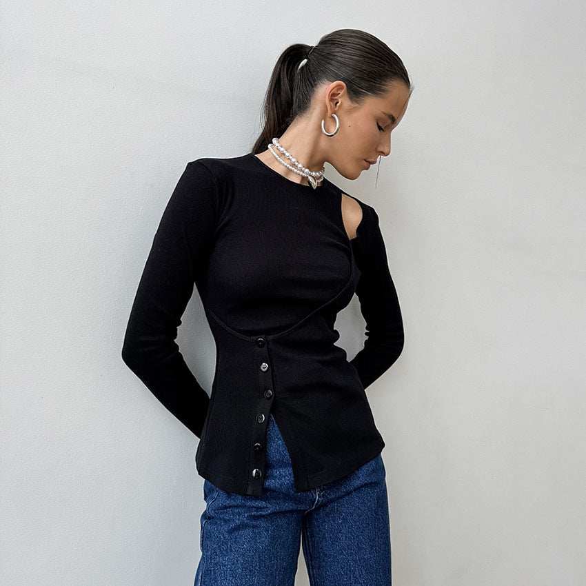Camiseta negra elegante