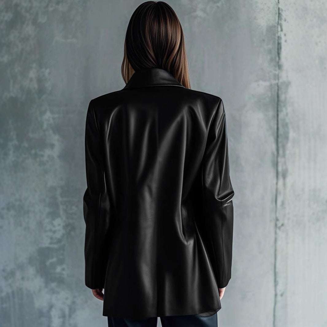 Chaqueta de cuero elegante