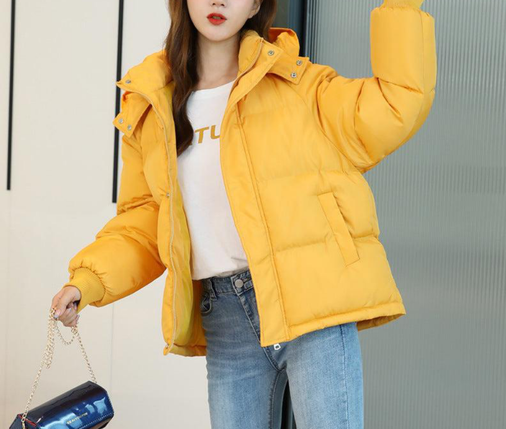 Chaqueta Acolchada Estilo Coreano Oversize para Mujer – Invierno 2025