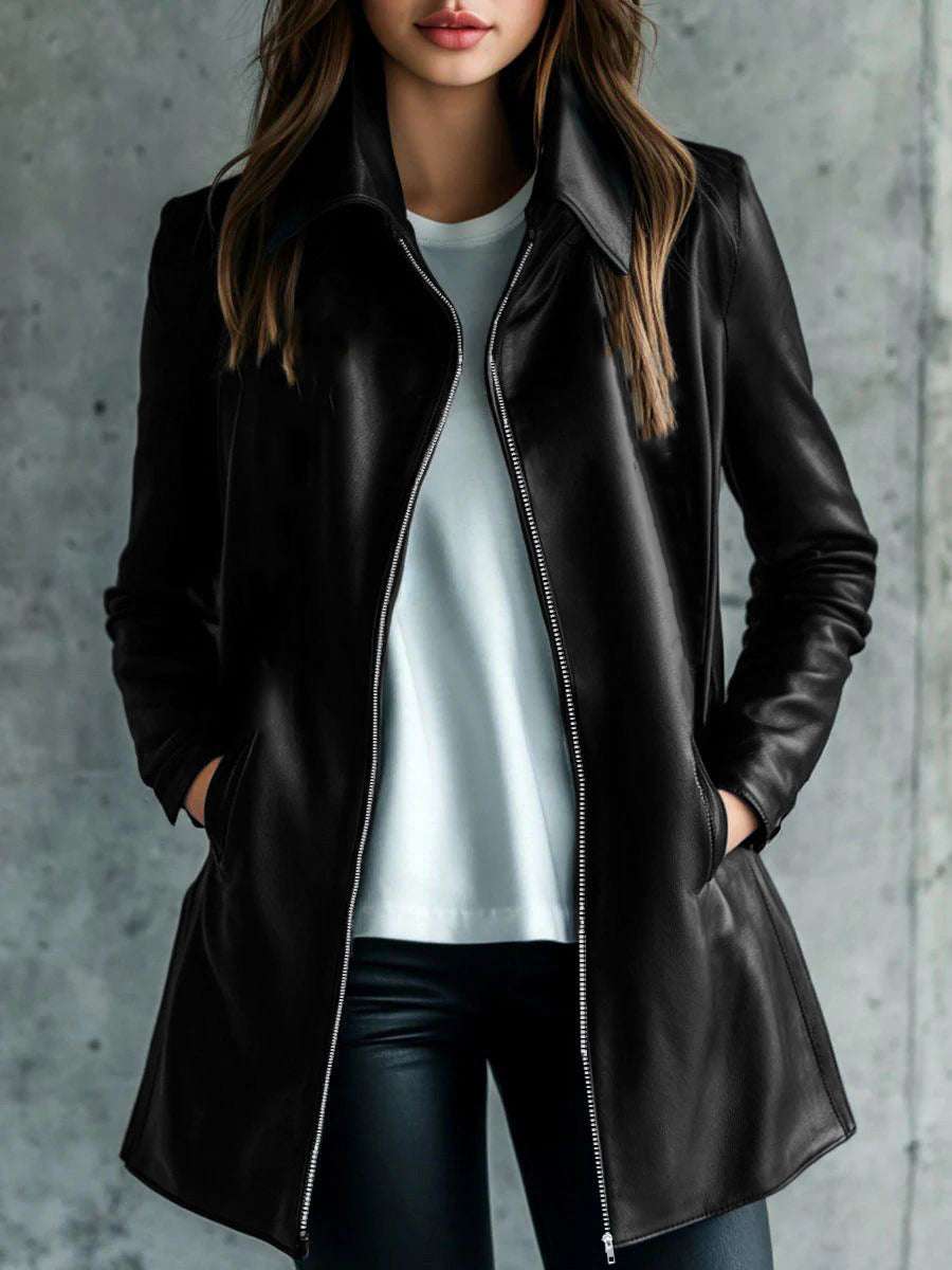 Chaqueta de cuero elegante
