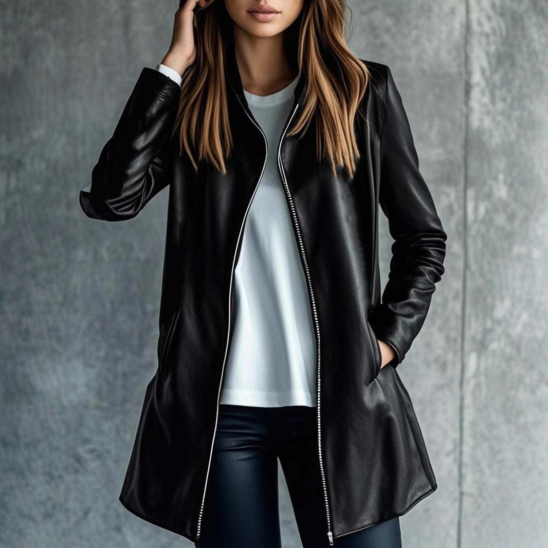 Chaqueta de cuero elegante