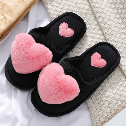 Pantuflas Fluffy con Corazón