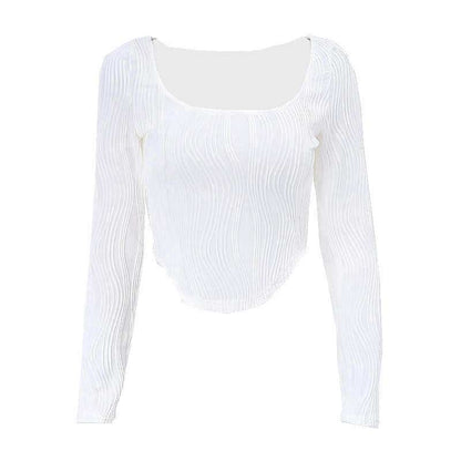 Camiseta sexy de manga larga