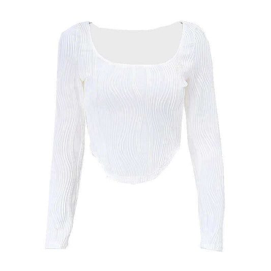Camiseta sexy de manga larga