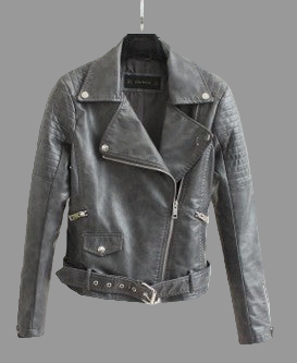 Chaqueta de Cuero Sintético Mujer – Estilo Motociclista Rock 🖤