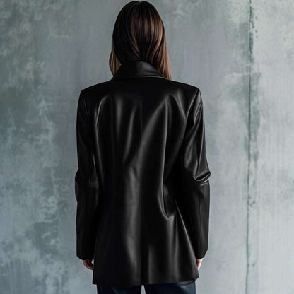Chaqueta de cuero elegante