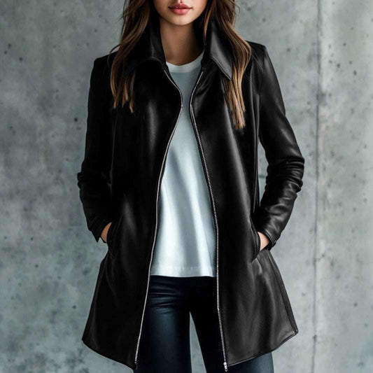 Chaqueta de cuero elegante